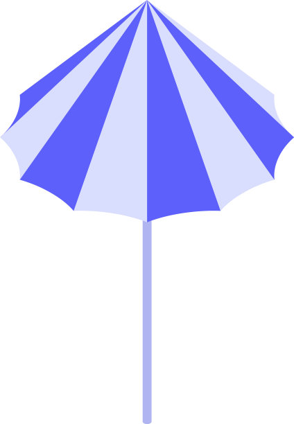 海滩伞图标等距风格图片下载