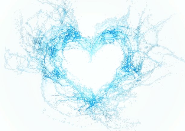 抽象的心飞溅图片下载