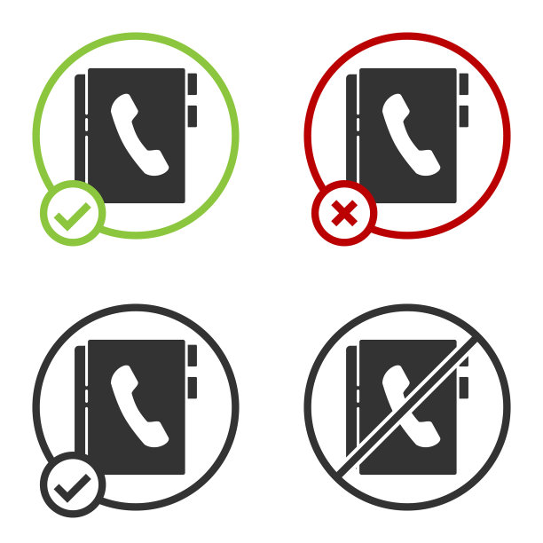 黑色地址簿图标隔离在白色图片下载