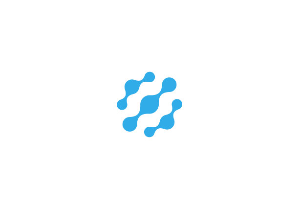 神经元连接图标DNA标志圆形水图片下载