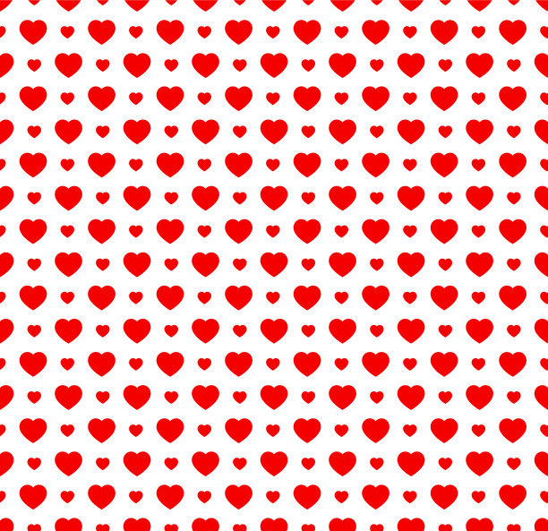 红心无缝图案图片下载