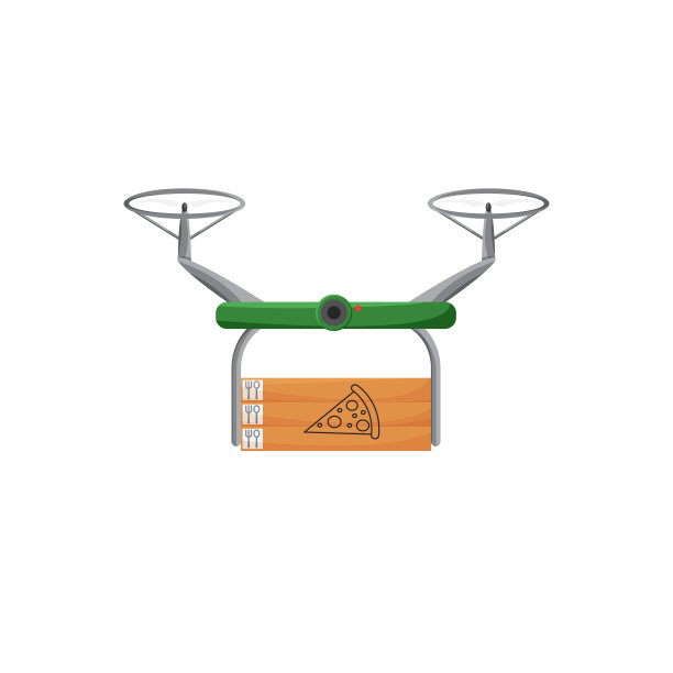 无人机的非接触式交付图片下载