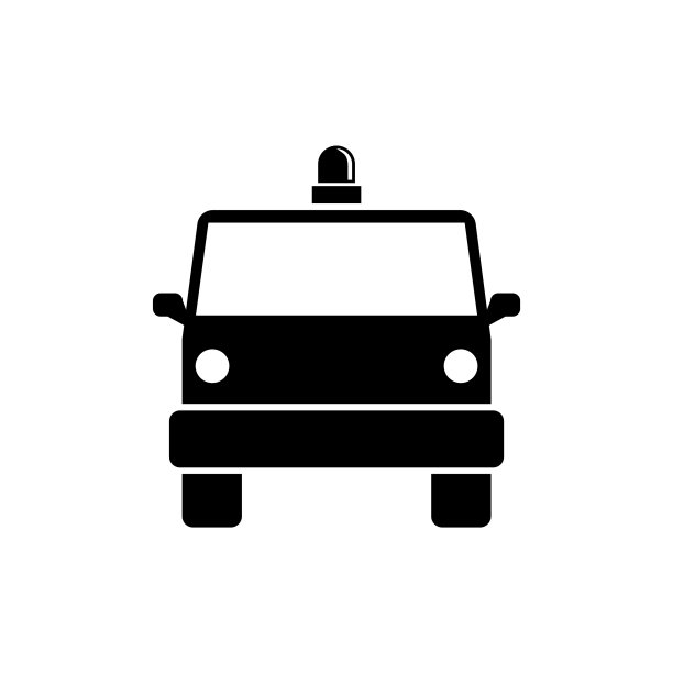 警用货车特种部队小巴平坦图标图片下载