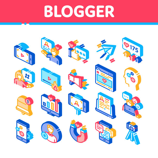 博主互联网社交频道图标集图片下载