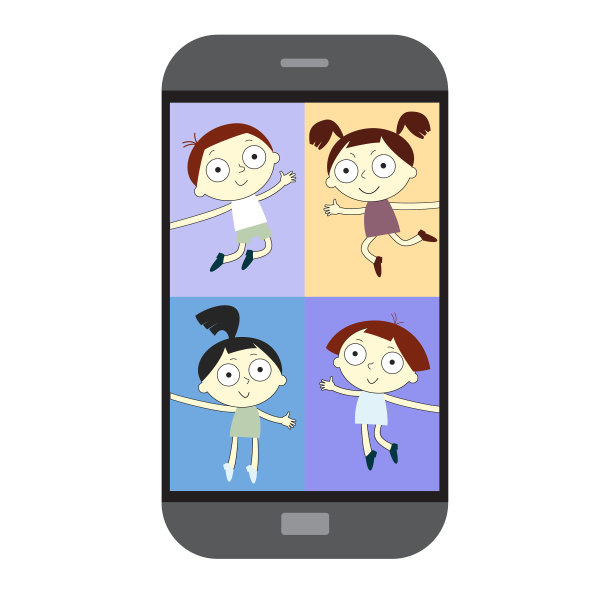 与孩子在线集体虚拟会议聊天图片下载