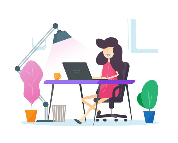 在家办公坐在桌子上的人图片下载