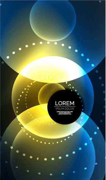 发光的霓虹灯闪亮透明抽象几何图片下载