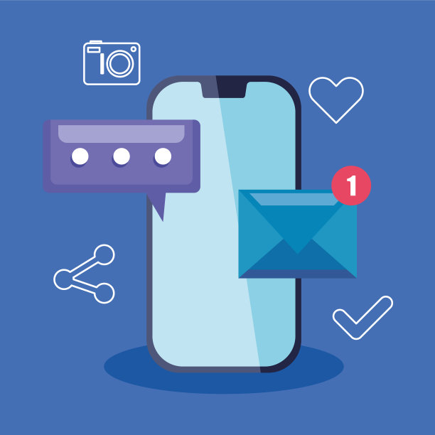 社交媒体和移动通信概念图片下载