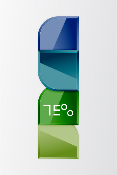 光滑的玻璃方块与圆形元素几何图片下载