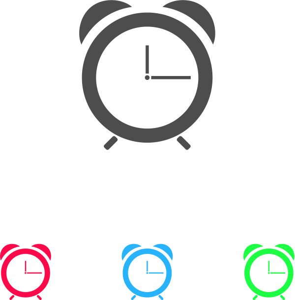 时钟图标平图片下载