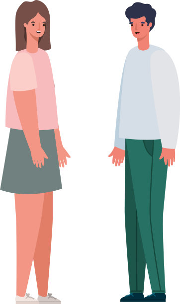 女人和男人头像卡通设计图片下载