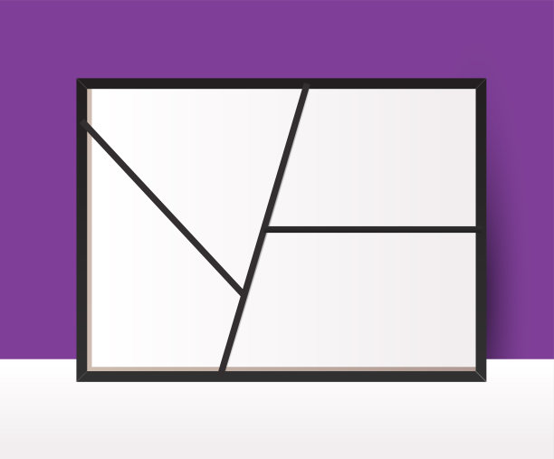 水平拼贴布局模板。相框用于照片或插图。向量。为照片，图片，照片拼贴，照片拼图。Moodboard。图片下载