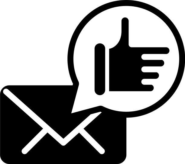 带点赞手的社交媒体营销信封图片下载