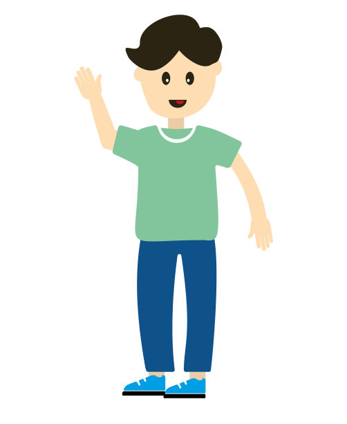 一个穿着时髦衣服的年轻人微笑着图片下载