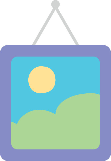 装饰画图标扁平化风格图片下载