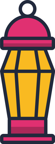 开斋节穆巴拉克的灯笼填充风格图标图片下载