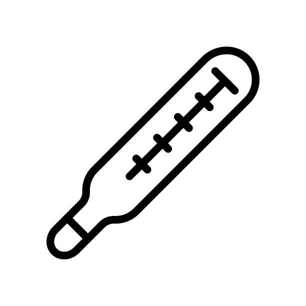 温度计矢量线形图标图片下载