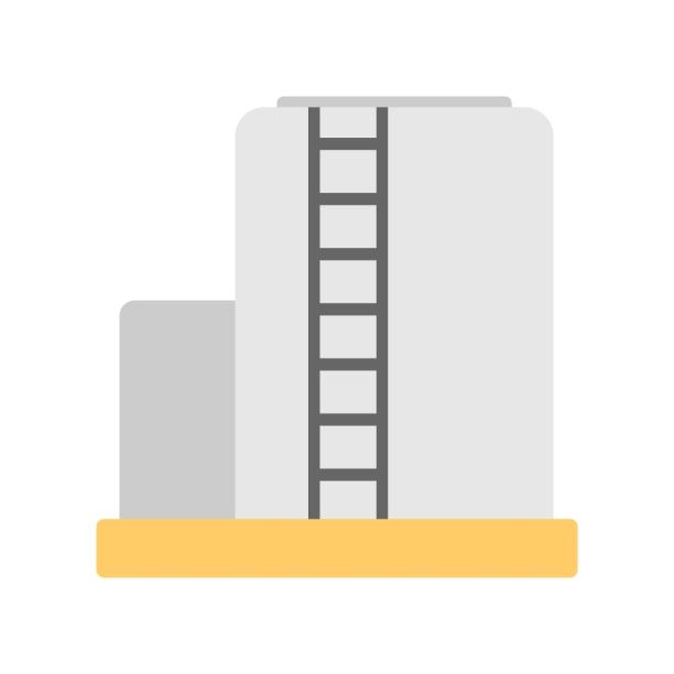 汽油，油，燃料储存罐图标插图在平面设计风格。图片下载