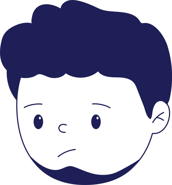 孤立的头像卡通人物有胡子图片下载