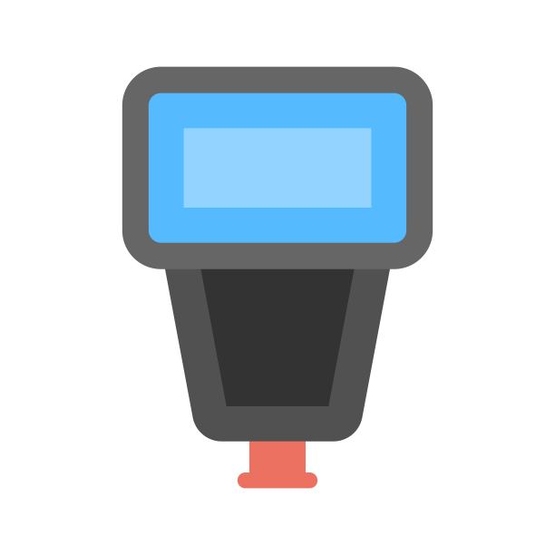 相机闪光管灯图标插图在平面设计风格。可拆卸闪光标志。图片下载