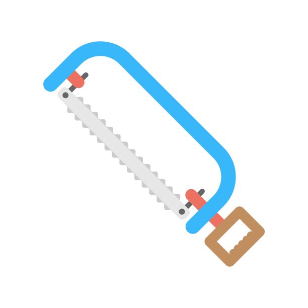 手金属锯图标-矢量插图。图片下载