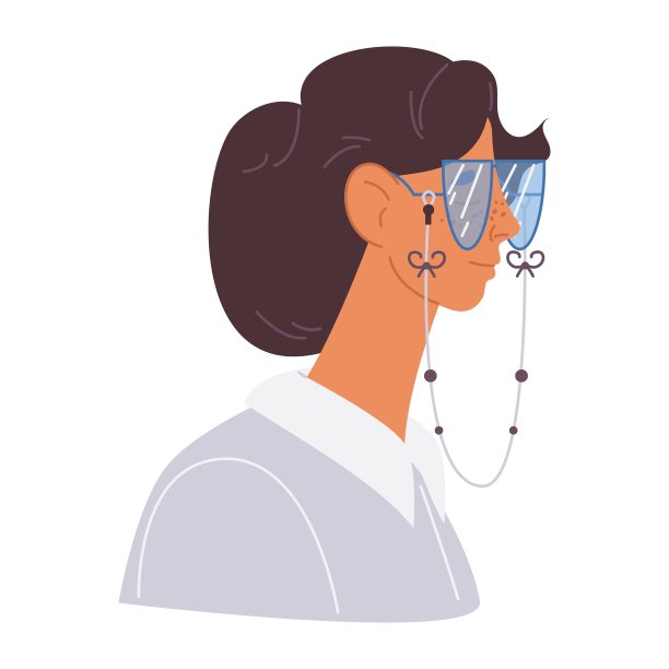 年轻女子头上戴着太阳镜玻璃链，孤立上白图片下载