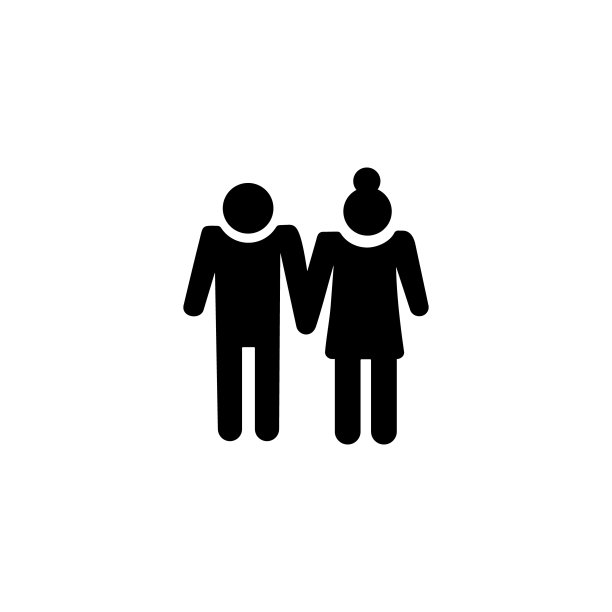 老夫妇图标孤立在白色背景图片下载