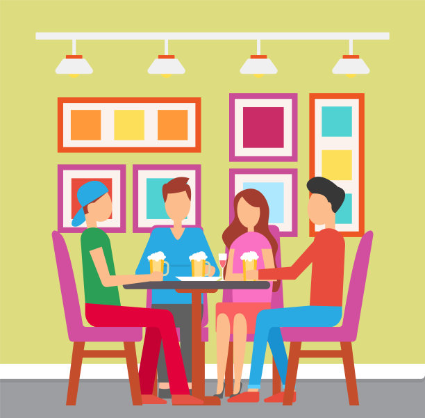 在酒吧喝酒的人，周末在酒吧的朋友图片下载