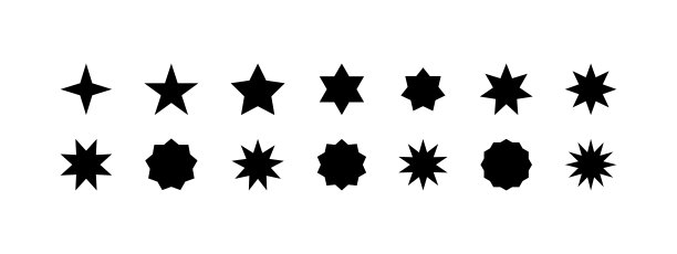 星形矢量图标，孤立。明星。星星。矢量图图片下载