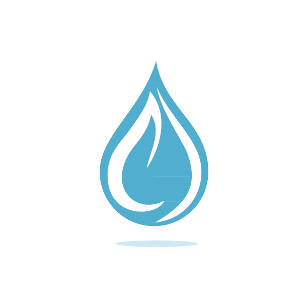 水滴图标上的白色背景图片下载