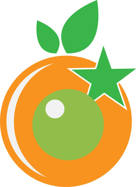 相机快门标志橙色图片下载