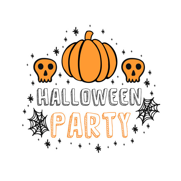 演讲文本标签万圣节节日集。集设计装饰名称设计图片下载