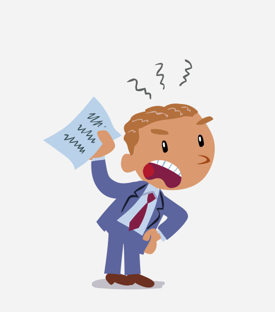 商人愤怒地挥舞着文件图片下载