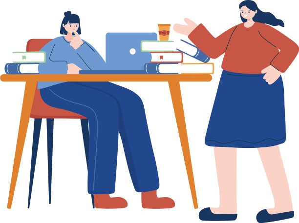 桌上放着笔记本电脑和咖啡杯的女人图片下载