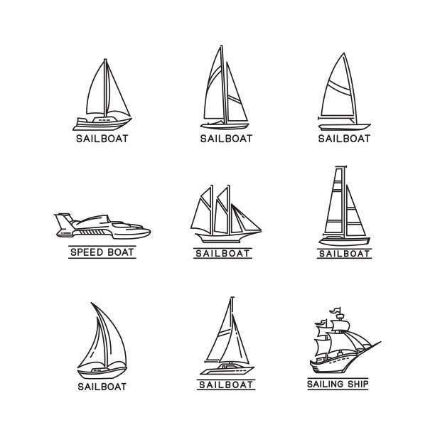 帆船外形设计图片下载