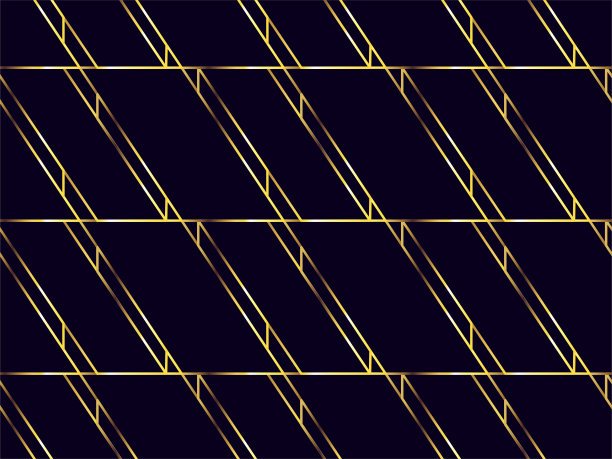 无缝图案与抽象的几何线纹理，金色在黑暗的背景。无缝的几何图案。浅色现代简约墙纸，明亮的瓷砖背景，单色图形元素图片下载