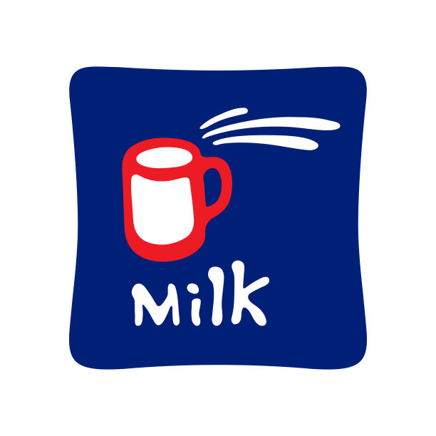 一杯牛奶和字母。手绘卡通集。矢量插图。图片下载