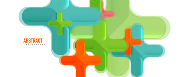 光滑的多色塑料风格交叉图片下载