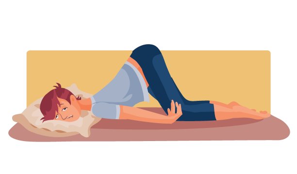 一个男人精疲力竭地躺在沙发上，疲惫、沮丧、无力，白色背景上孤立的物体，矢量图，图片下载