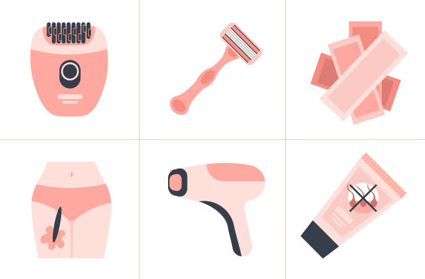 设定剃须剃须刀激光脱毛蜡条脱毛糖膏脱毛方法概念图片下载
