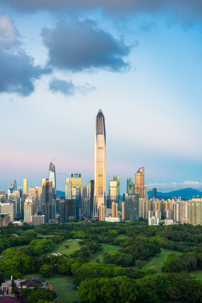 天际线福田中心城市，深圳，中国广东图片下载