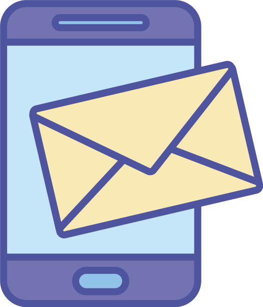 信封短信和智能手机排队和填写图片下载