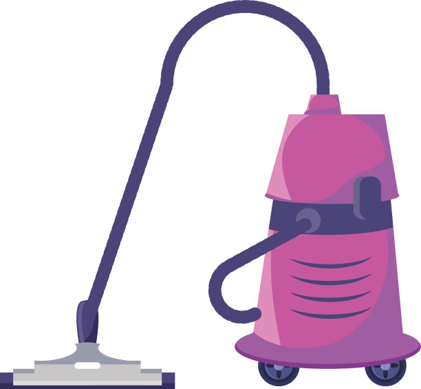 白色背景上的重型真空吸尘器图片下载