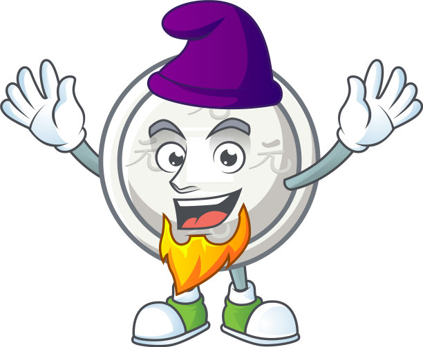 可爱的中国银币吉祥物装扮成小精灵图片下载