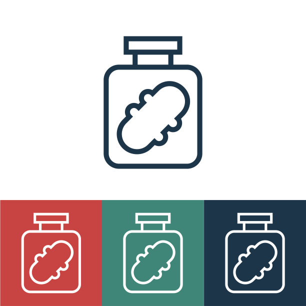 带有pickle的线性矢量图标图片下载