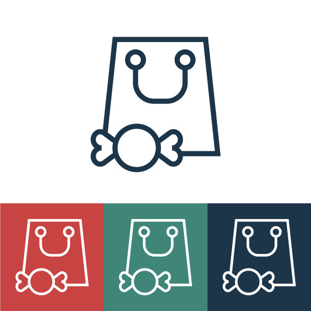 线性矢量图标糖果包图片下载