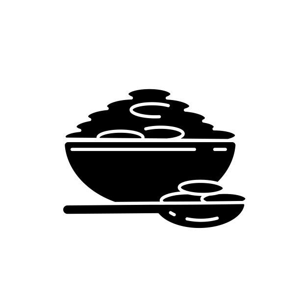 扁豆黑色字形图标图片下载