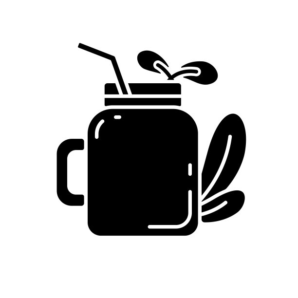 光滑的黑色字形图标图片下载