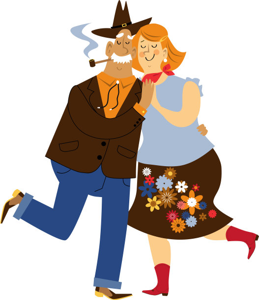 50岁以上的西部乡村夫妇图片下载