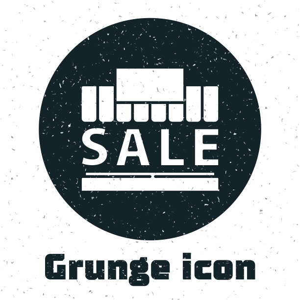 垃圾购物大楼或市场商店图标图片下载